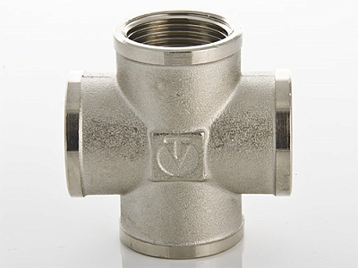 Крестовина VALTEC 3/4 внутренняя, никелированная латунь