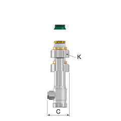 Узел нижнего подключения Flamco DT2/50 прямой
