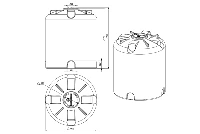 Емкость ЭкоПром TR 10000 литров