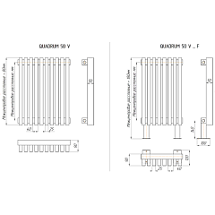 Стальной трубчатый радиатор отопления КЗТО QUADRUM 50 V 300-3