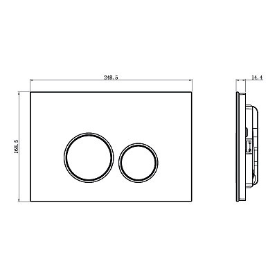 Панель смыва РЕХАУ NOVA ORB GLASS круглые клавиши, закаленное стекло, красный, клавиши и их контур хром, глянец (19102921001)