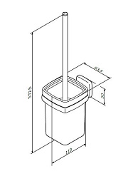 Стойка с туалетной щеткой AM.PM Gem A9033400