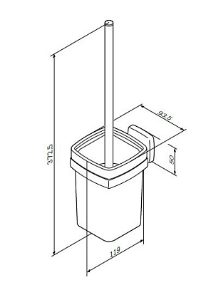 Стойка с туалетной щеткой AM.PM Gem A9033400