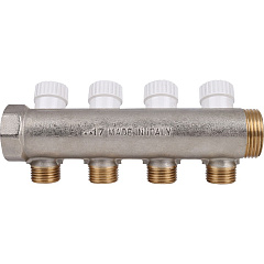 Коллектор Stout с регулировочными вентилями 1x1/2 с 4 отводами, SMB 6851 011204