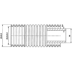 Труба гофрированная Valfex CorrugatedPipe 25x20,4 мм красная