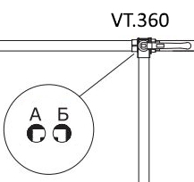 Кран шаровой VALTEC трехходовой, тип L 1/2 ВВВ